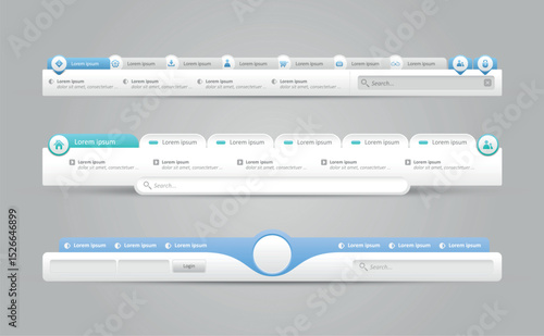 web design menu templates. website design template navigation elements. Vector