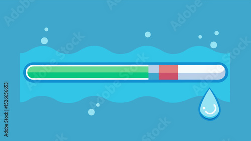 A slider displaying the current water levels and a reminder to only use what is necessary to ensure everyone has enough.. Vector illustration