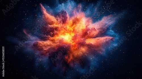 Wallpaper Mural Exploding colorful nebula in space Torontodigital.ca