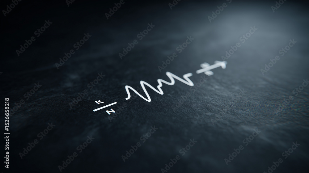 Fototapeta premium This minimalist image displays fundamental physics equations and diagrams related to work and power against a dark, textured background. The clear white text and vectors emphasize foundational concep