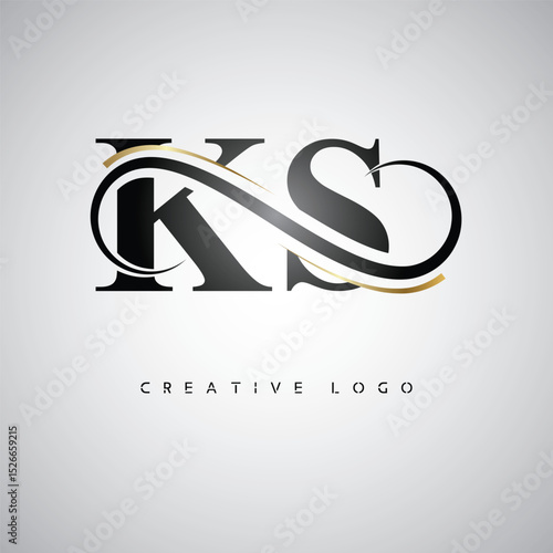  KS Creative Letter Logo with Infinity Symbol – Elegant Minimal Monogram Design for Premium Business Branding, Identity, and Modern Typography"