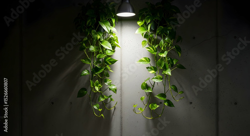 Indoor Greenery Elegantly Lit On A Neutral Backdrop With An Urban Feel