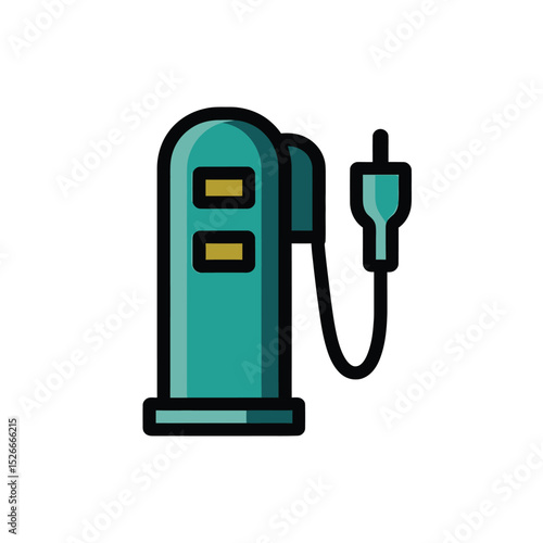 vector icons to vehicle fueling and charging a gasoline pump, an electric vehicle plug hydrogen mole