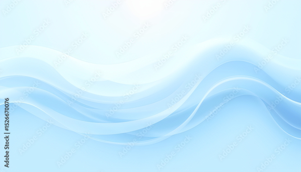 Fototapeta premium Abstract background of wavy curved blue lines on white design.