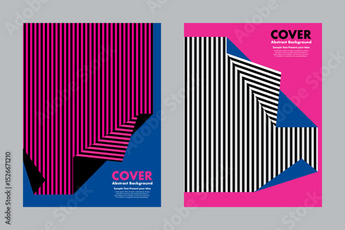 Abstract vector geometric background mimicking paper folding with pattern straight lines in a minimalist and simplicity style. Ideal for cover, poster, digital media, print presentation.