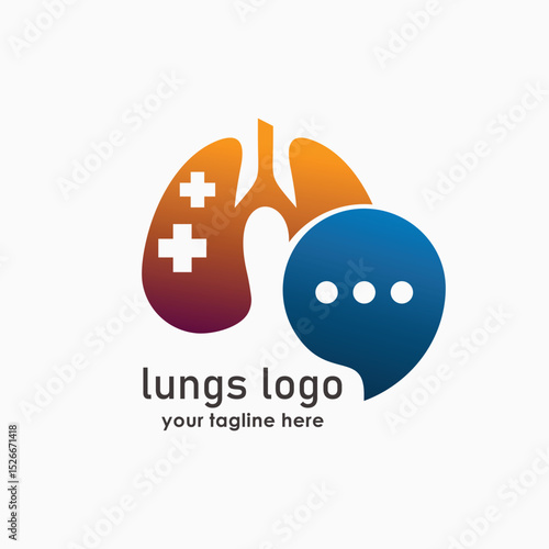lungs consult logo designs for medical and health consult, lungs care logo inspiration
