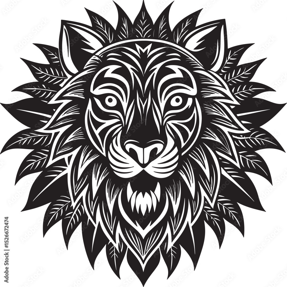 Obraz premium lion head vector