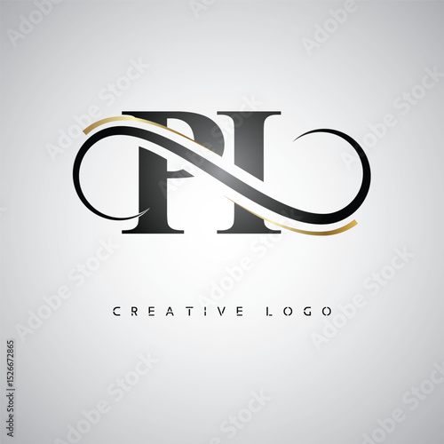 PI Creative Letter Logo with Infinity Symbol – Elegant Minimal Monogram Design for Premium Business Branding, Identity, and Modern Typography"