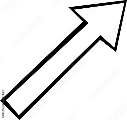 Czarno-biała strzałka – ikona wskazująca, symbol kierunku
