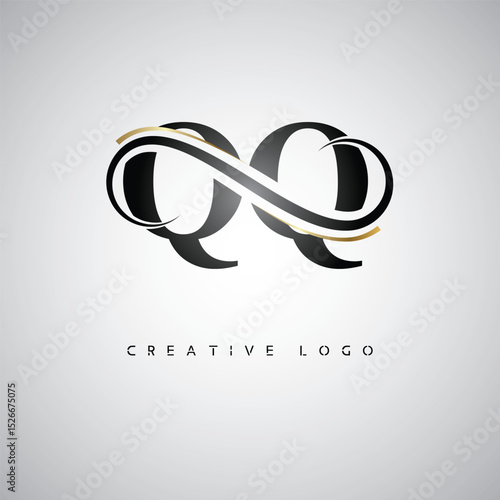 QQ Creative Letter Logo with Infinity Symbol – Elegant Minimal Monogram Design for Premium Business Branding, Identity, and Modern Typography"