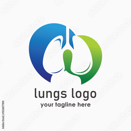lungs consult logo designs for medical and health consult, lungs care logo inspiration