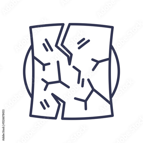 Cracked surface symbolizing barrier dysfunction and compromised integrity.