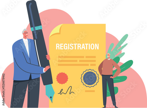 Business ownership registration signing service