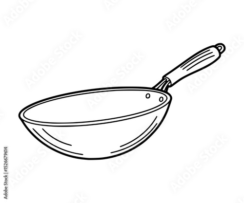 Wok Line Art