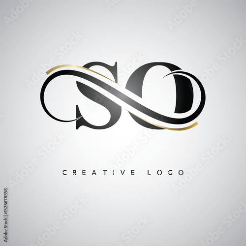 SO Creative Letter Logo with Infinity Symbol – Elegant Minimal Monogram Design for Premium Business Branding, Identity, and Modern Typography"