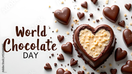 Celebrate World Chocolate Day with a delightful array of heart-shaped chocolates