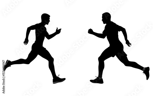 Man exercising full black silhouette vector illustration design