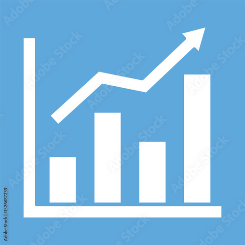 Statistics sign symbol vector flat icon