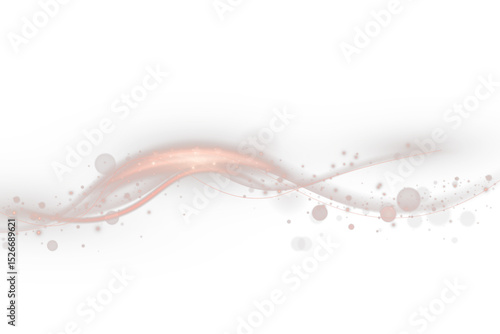 Soft glowing gold light trail with gentle curve and radiant flare on transparent background. Suggests magical comet motion with smooth energy flow and dreamy glow.	
