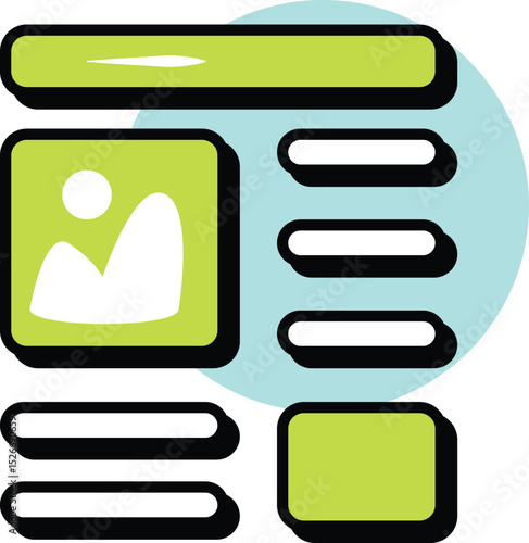 Web Development and Web Services Circle Color Outline Icons and Illustration Pack