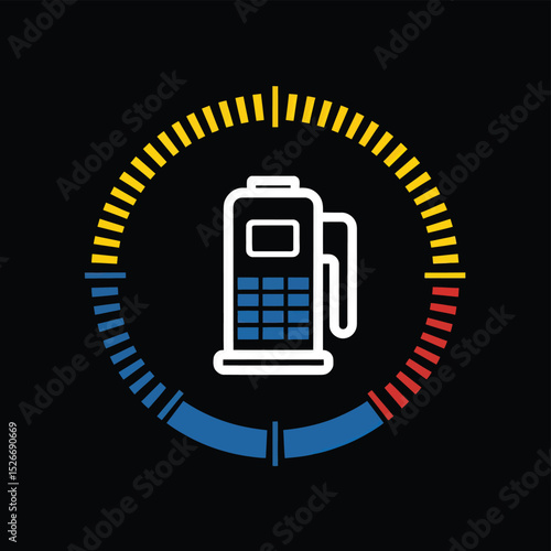 vector icons to vehicle fueling and charging a gasoline pump, an electric vehicle plug hydrogen mole