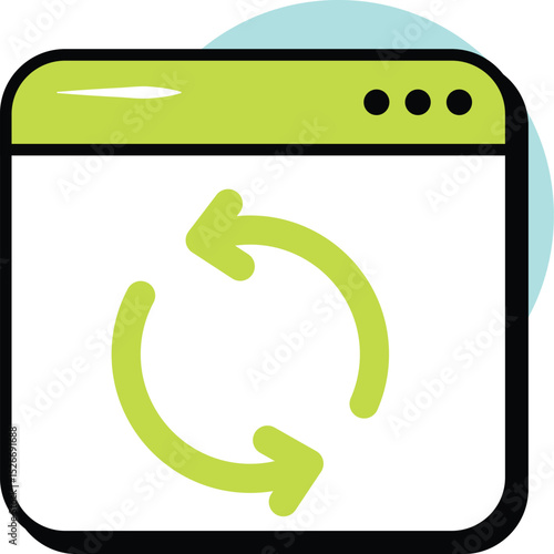 Web Development and Web Services Circle Color Outline Icons and Illustration Pack