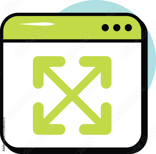 Web Development and Web Services Circle Color Outline Icons and Illustration Pack