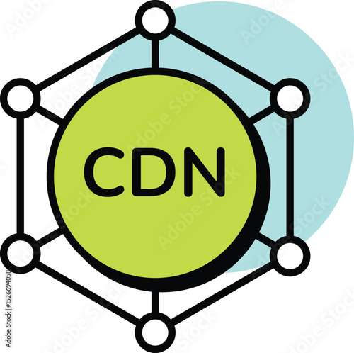 Web Development and Web Services Circle Color Outline Icons and Illustration Pack