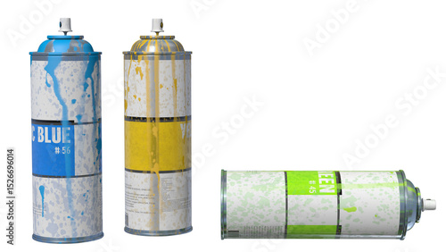 Tableau sur toile Paint spray cans