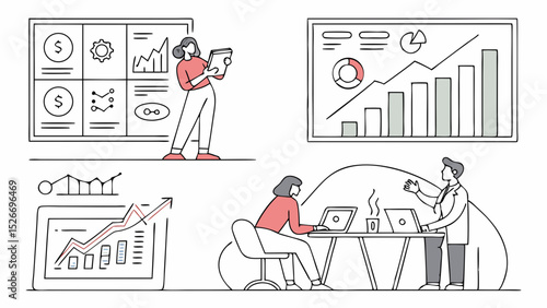 Data Analysis Visualizing Growth and Progress Through Charts and Graphs
