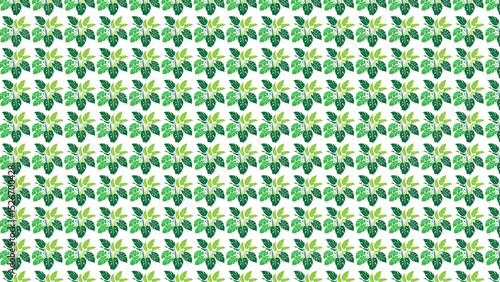 seamless pattern with green leaves