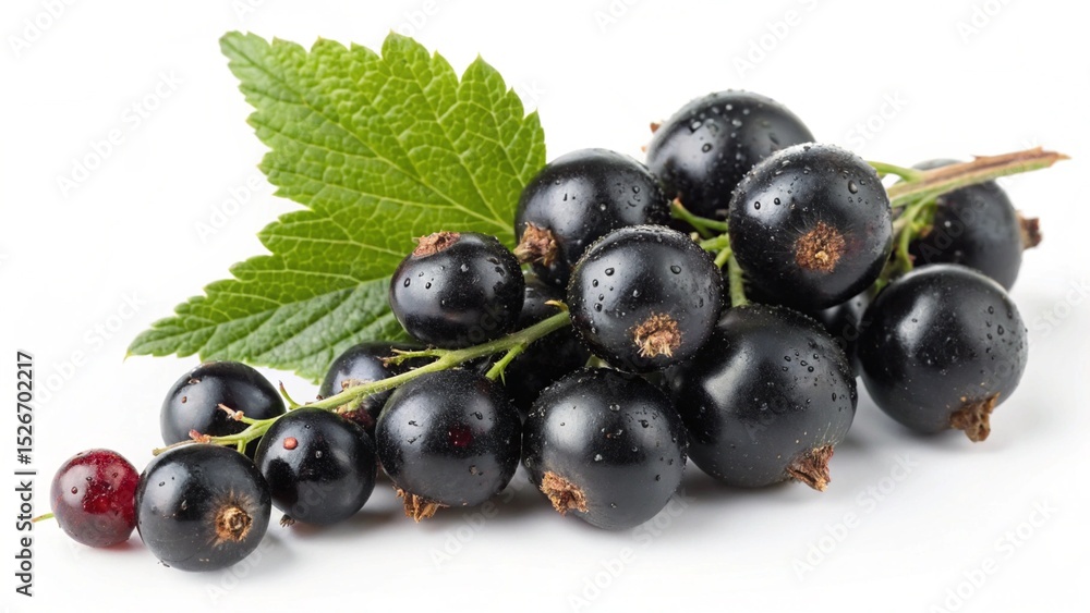 Fototapeta premium black currant isolated on white