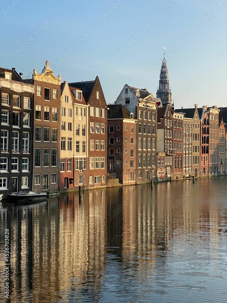 Obraz premium Amsterdam Canal Houses Reflection