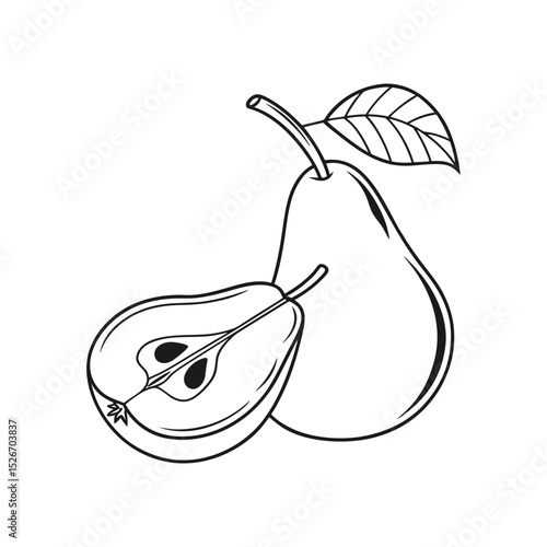 Tropical and Subtropical Fruits Coloring Book for Kids