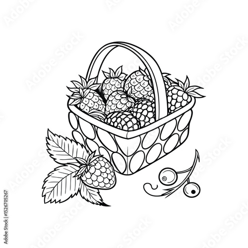Tropical and Subtropical Fruits Coloring Book for Kids