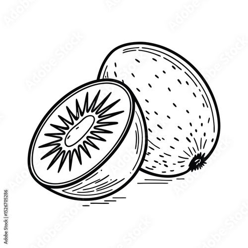 Tropical and Subtropical Fruits Coloring Book for Kids