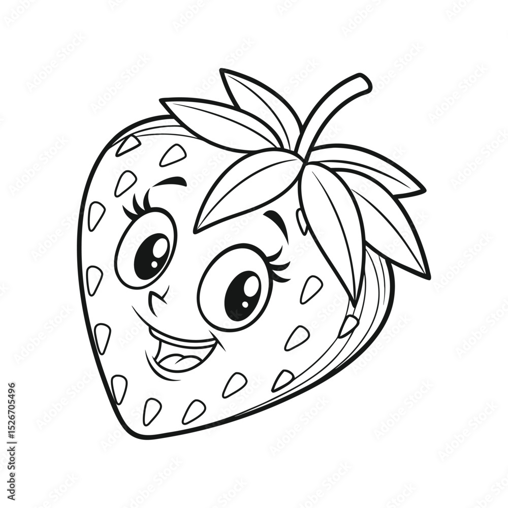 Obraz premium Tropical and Subtropical Fruits Coloring Book for Kids