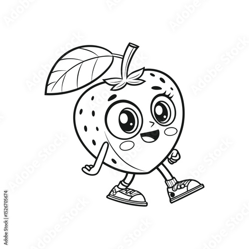 Tropical and Subtropical Fruits Coloring Book for Kids