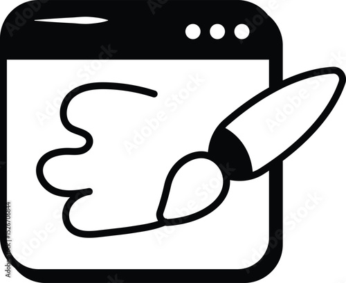 Set Of Web Development and Web Services Glyph Icons and Illustration Pack