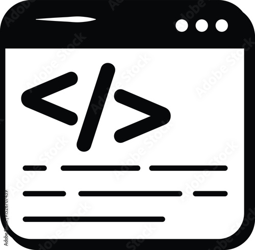 Set Of Web Development and Web Services Glyph Icons and Illustration Pack