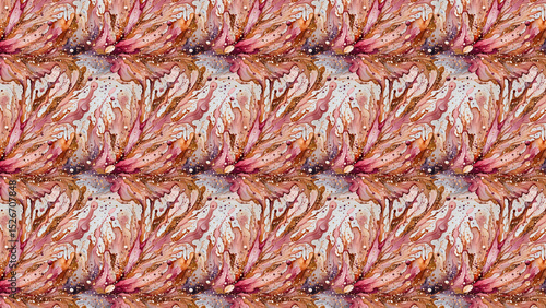 Abstract glitter explosion in rose gold and champagne hues