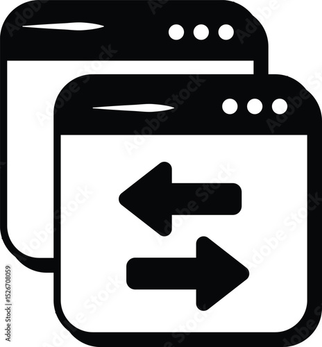 Set Of Web Development and Web Services Glyph Icons and Illustration Pack