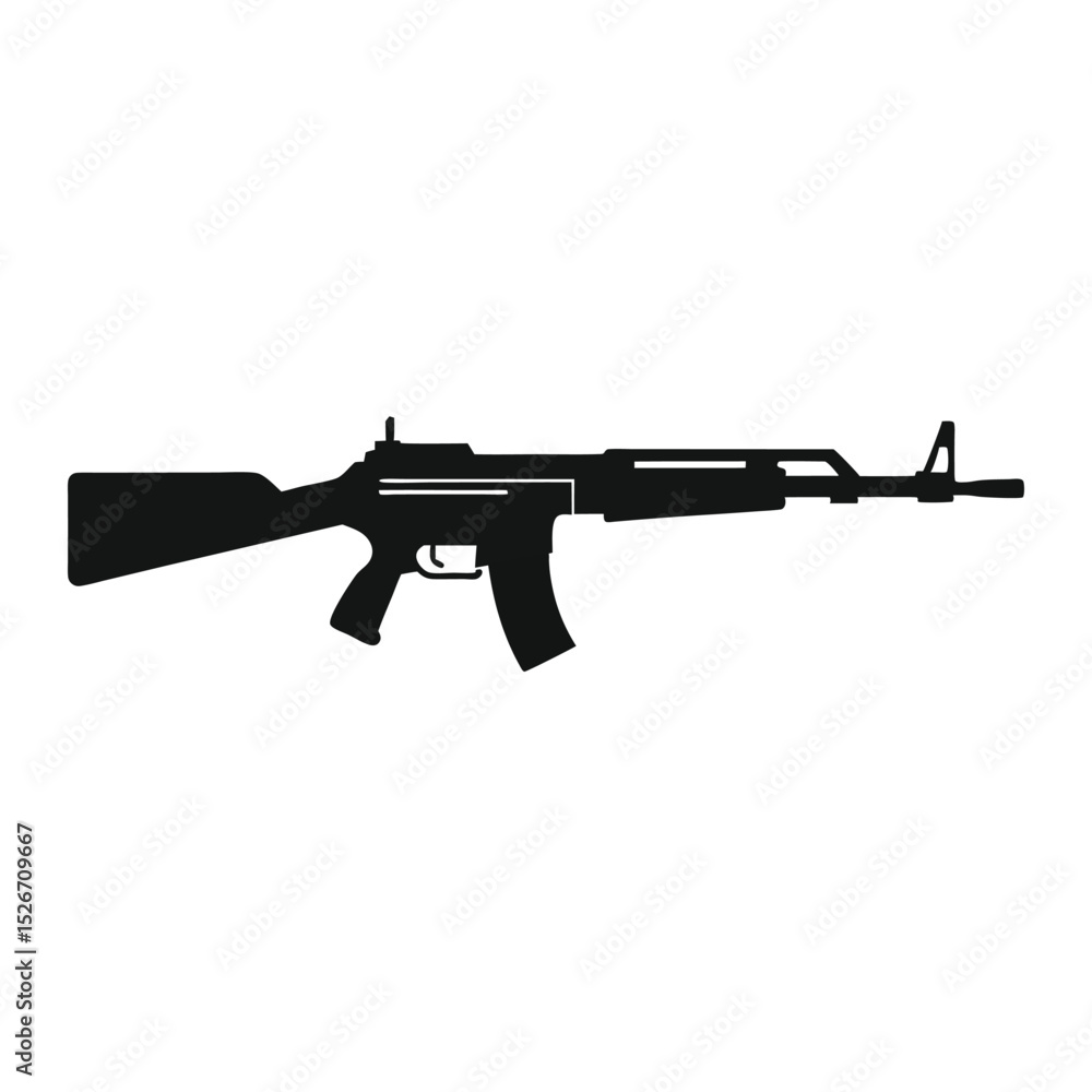Modern Rifle Vector Silhouette – Isolated Weapon Design
Flat Rifle Vector Icon – Military Gun Isolated Illustration Modern Rifle Vector Silhouette – Isolated Weapon Design
Flat Rifle Vector Icon – Military Gun Isolated Illustration