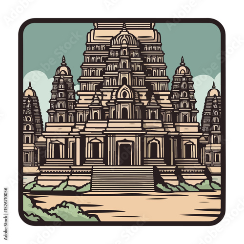 Landmark Temple Architecture Set for Visual Creators