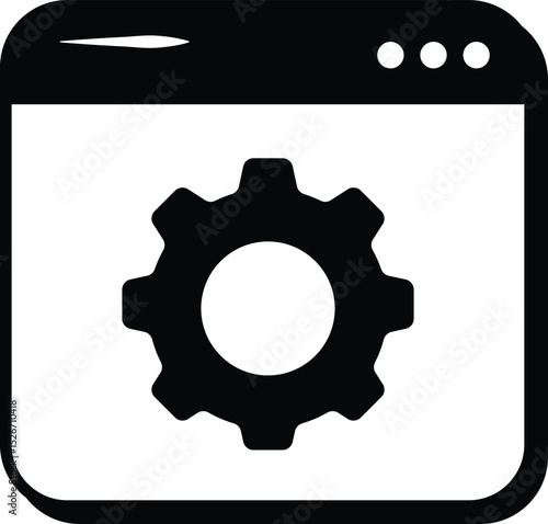 Set Of Web Development and Web Services Glyph Icons and Illustration Pack