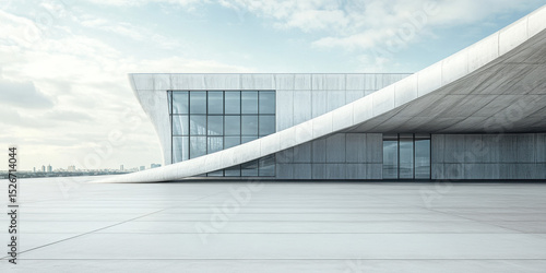 Modern Concrete Building Exterior View
