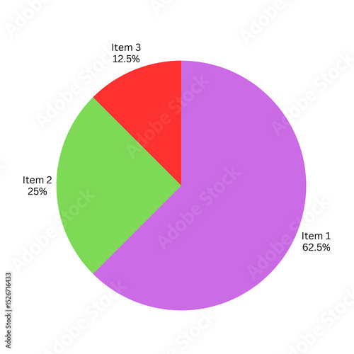 Free Download Colorful 3D pie chart illustration with a green financial growth icon, perfect for business marketing and data reports - GFXLoad