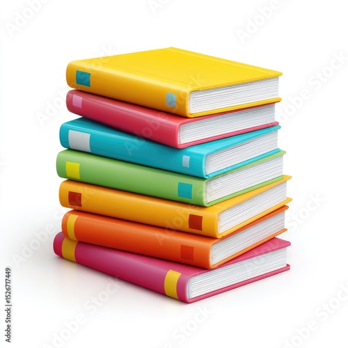 Wallpaper Mural Stack of colorful books (1) Torontodigital.ca