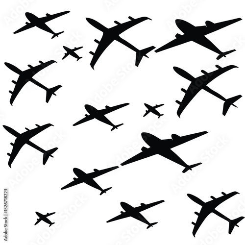 Airplane silhouette icon
