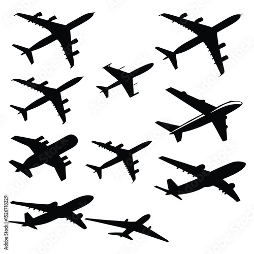 Airplane silhouette icon